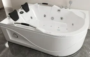 Luxury 2-person Double Corner Jacuzzi Bathtub With Massage Jets