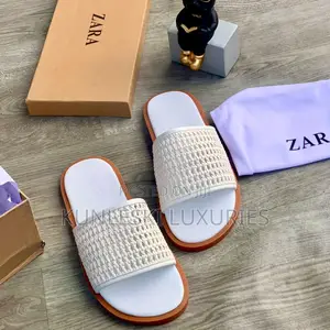 Original Zara Interwoven Net Leather Slippers in 2 Design