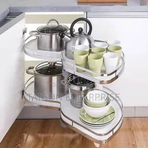 Built In Corner Swing Pot And Pan Rack