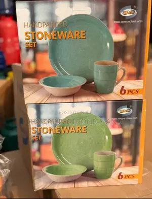 6 Pieces Hand Painted Stoneware Set