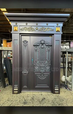 4ft Luxury Cast Copper Security Door With Intricate Carving