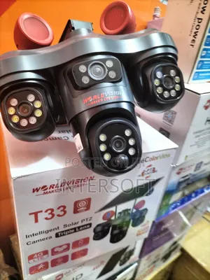 T33 Intelligent Solar PTZ Camera Featuring a Triple Lens 4g Lte