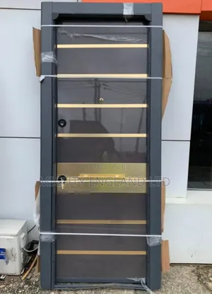 7ft by 4ft Turkey Luxury Security Door With Gray and Gold Line Design