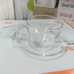 Glass Tea Cups and Saucer