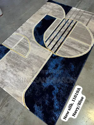 5x7fts Navy Blue/Blue Turkey Center Rug