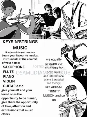 Piano, Saxophone, Violin, Guitar Class for All Ages