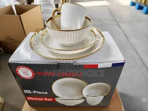 Luxurious Gold Design Plate Bowl Dinner Set - 16pcs