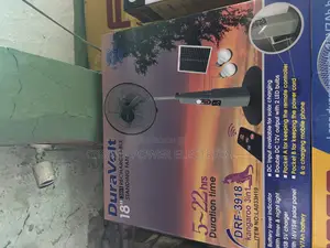 Duravolt 18inch Rechargeable Fan With Panel