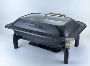 Top Notch Luxury Black Chaffing Dish Double Pan.