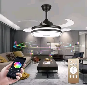 Led Ceiling Fan Indoor RGB Chandelier Lamp Light Interior Lighting