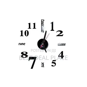 Diy 3d Wall Clock Home Decorative Sticker Big Size