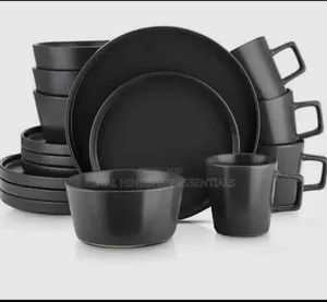 16pcs Black Dinner Set