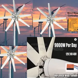 Get 9000w Per Day Horizontal 48v Wind Turbine to Power Everything