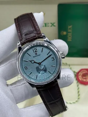 Original Rolex Perpetual Leather Strap Watch Available in Store