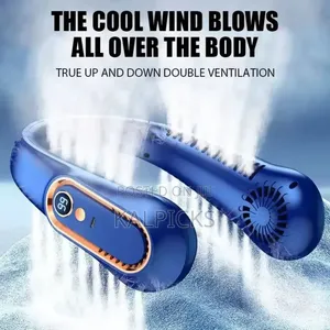 Portable Bladeless Neck Fan With Digital Display