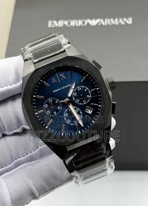 Original Armani Exchange Gun -Metal Watch Available in Store
