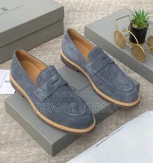 Exclusive Luxury Ash Color Suede Loafers