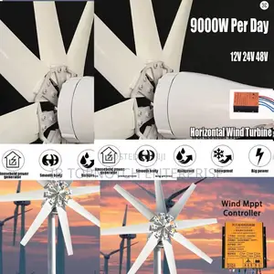 Get 9000w Per Day 48v Horizontal Wind Turbine Energy Every Day