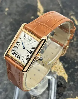 Cartier Genuine Leather Luxury Designer Men's Wristwatches
