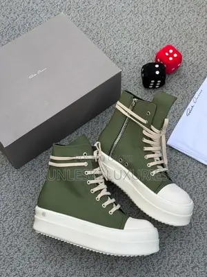 Original Rick Owen Bumper High Top Sneakers in 2 Colors
