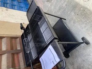 Charcoal Barbecue Grill With Chicken Hook Roaster