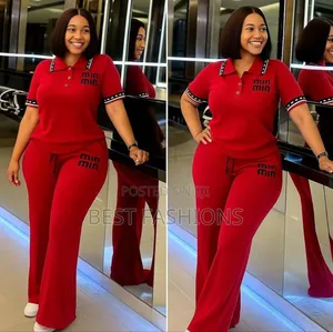 Red Ladies 2pcs Trousers