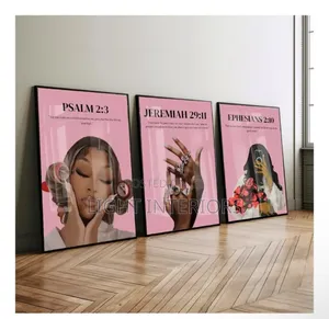 3 in 1 Feminine Pink Art Frames