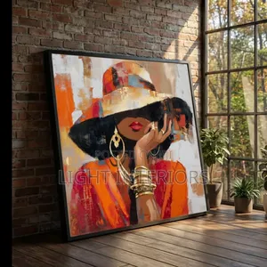 36 X60 Inche Abstract Woman Art Frame