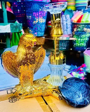 Premium Luxurious Led Elegant Gold Plated Shisha Hookah Pot