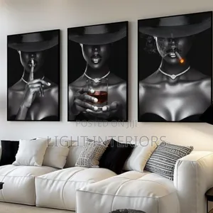 3 in 1 Black Lady Art Frame 18x24 Inches Each