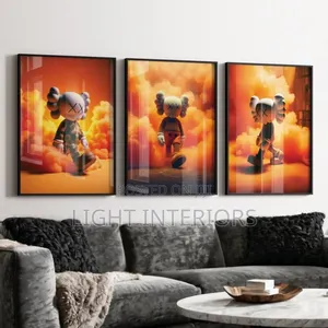 Luxury 3-in-1 Modern Wall Art Frames (Kaws Inspired)