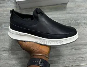 Clarks Leather Slip on Loafers With White Soles