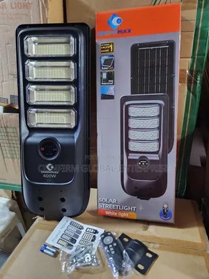400w Solar Led Street Light With Remote Control and Accessories