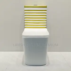 Luxury Modern Gold White Water Closet Set With Basin