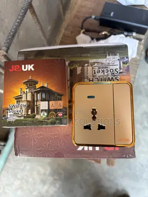 Gold Color, Switch, And Sockets 13amp Single