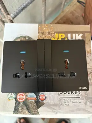 Black Socket And Switches 13amp Double