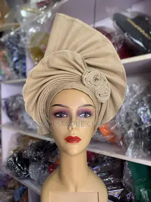 Gold Auto Gele for Sale
