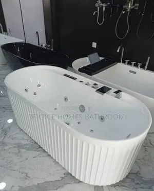 Modern Luxury Oval Freestanding Massage Acrylic Jacuzzi Bathtub
