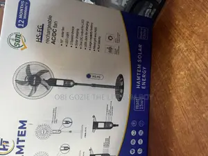 Rechargeable Solar Fan With Solar Panel and Bulb Light in Abuja Jabi