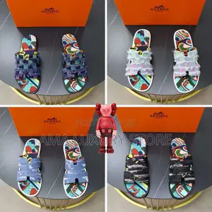 New Hermes Luxury Designer Men's Pam Slippers