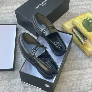Roberto Serpentini Genuine Leather Luxury Designer Men Corporate Shoe