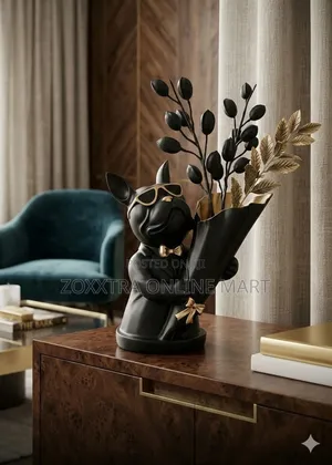 Gentleman Frenchie Vase Figurine Decor