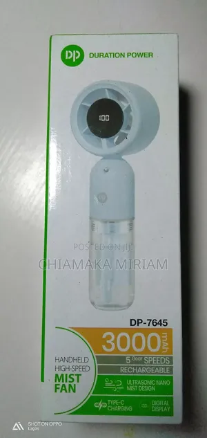 Rechargeable Mist Hand Fan