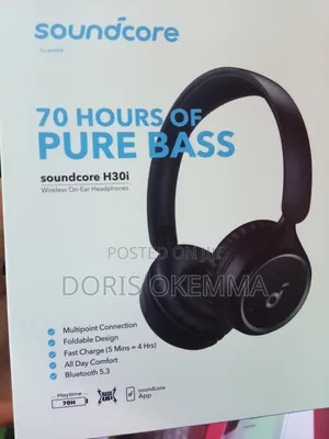 Anker Soundcore H30i Wireless Headphones – 70h Playtime, Pure Bass.