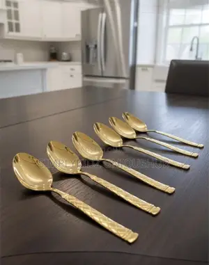 Gold Stainless Steel Spoon - 6pcs Spoon Only
