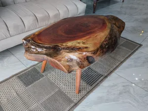 Live-Edge Rustic Wooden Table
