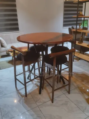4-Seater Round Bar Table Set
