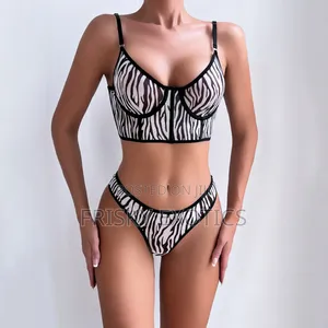 2pc Strip Brallet Lingerie Set
