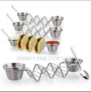 Wire Tanco Holder With Ketchup Cup and Spoon