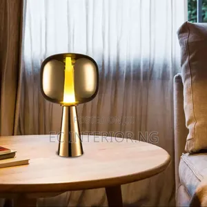 Modern Minimalist Glass Lamp Desk